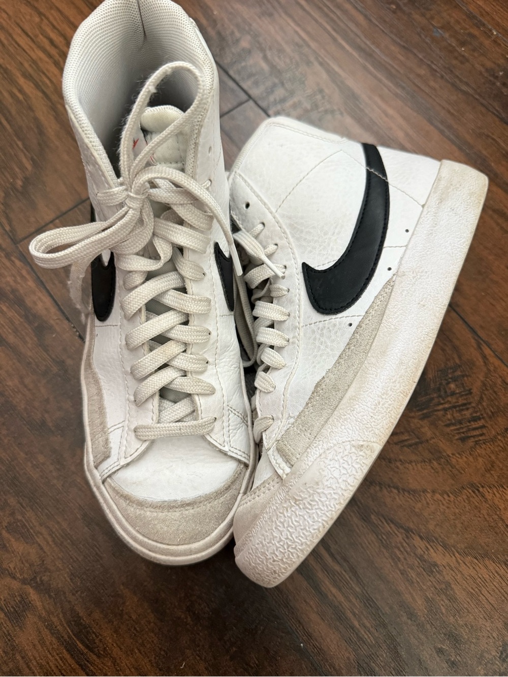 White High-Top Nike Blazers